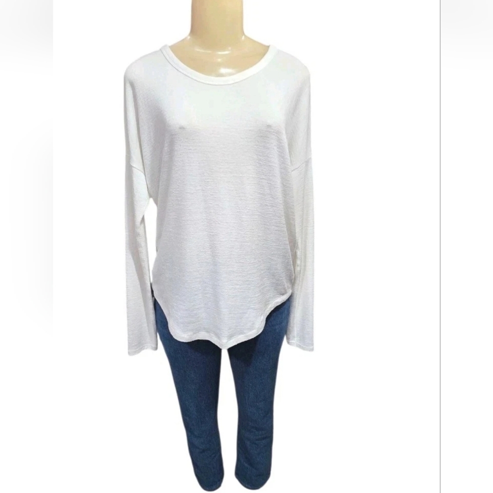 Rag & Bone Hudson Women's Long Sleeve Tee White‎ Size S
